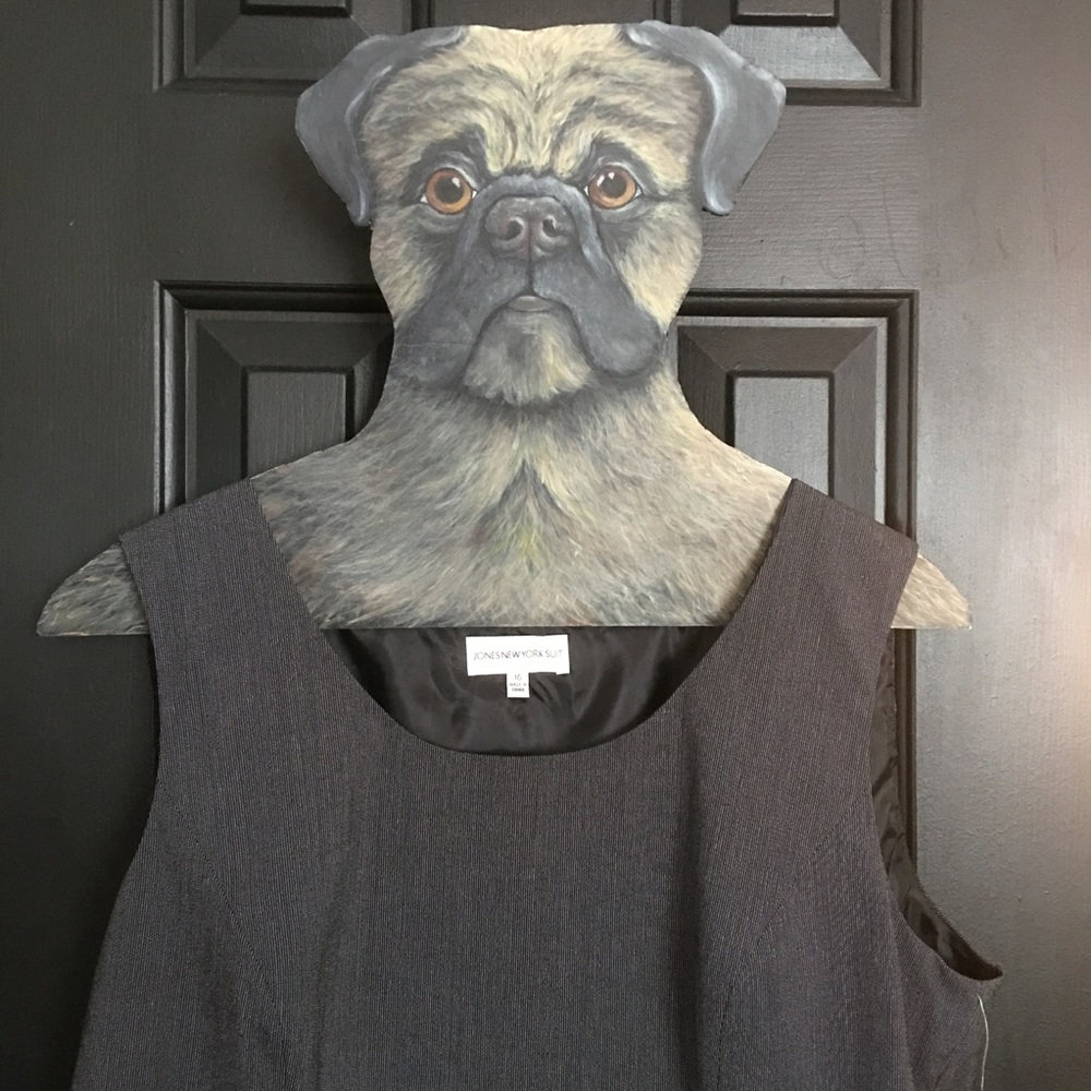 NWT Jones New York black suit vest top w/ side zip